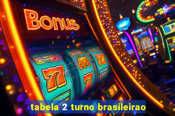 tabela 2 turno brasileirao